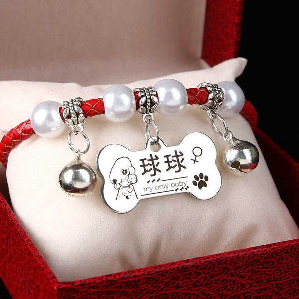 

dog id lettering dog necklace teddy bell jewelry collar cat tag pet lost