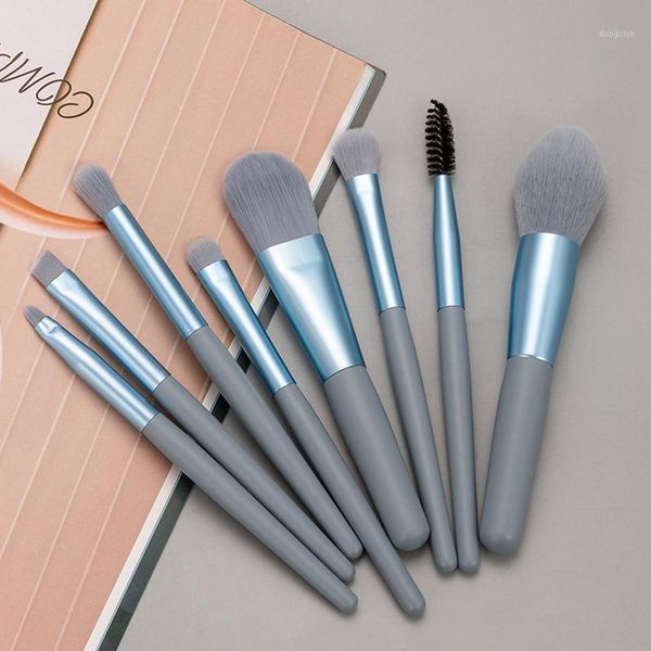 

8pcs mini size makeup brush set foundation highlighter blending eye shadow eyelash eyebrow for make up pincel1