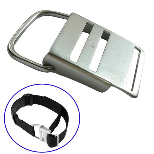 

pool & accessories 304 stainless steel scuba dive bcd cylinder tank strap cam lock buckle replacement fits diving standard 5cm belt