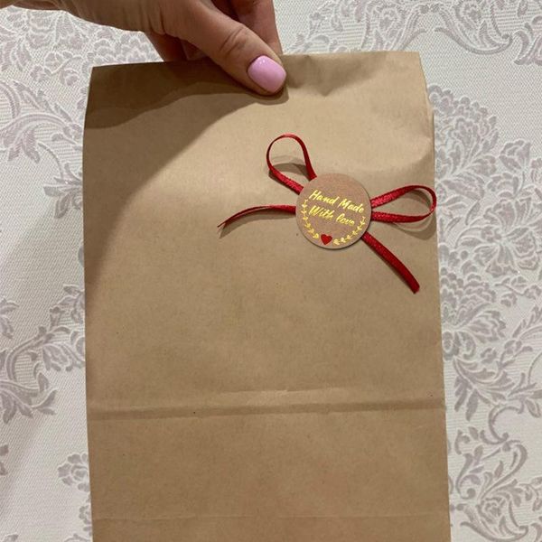 

gift wrap 500pcs/roll cowhide bronzing thank you for your order sealing stickers holiday sticker birthday wedding package labels
