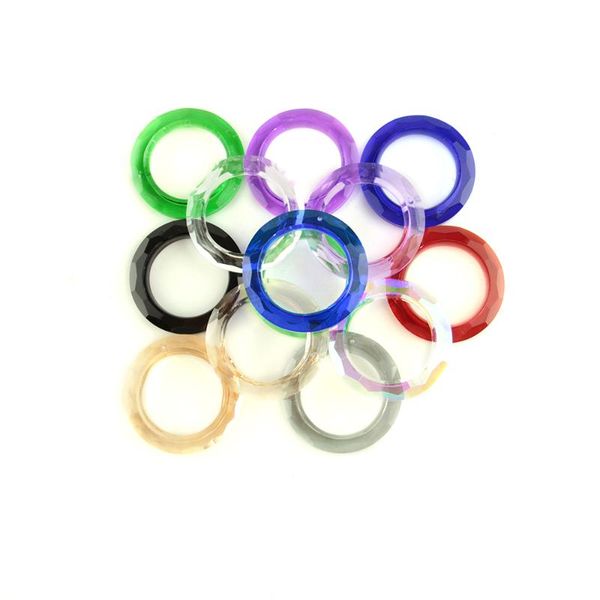 

7pcs/lot mixed color 50mm crystal o rings chandelier prism pendant one hole for hanging parts