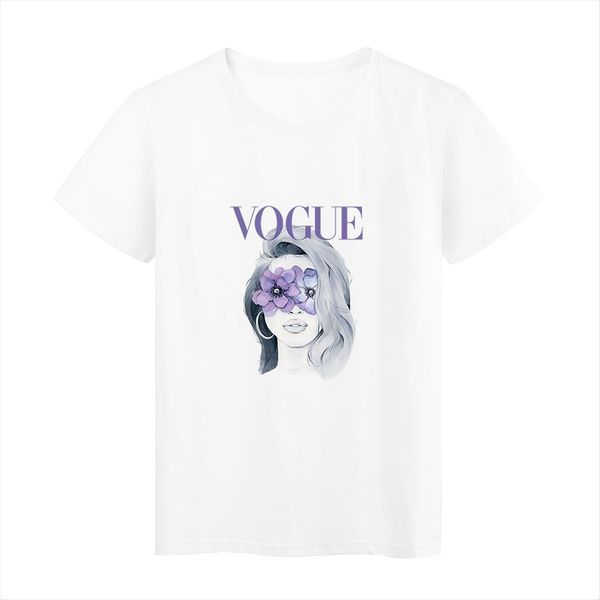 

vogue white chrysanthemum girl printed womens t shirts friends y2k fashion wifey shirttee femme