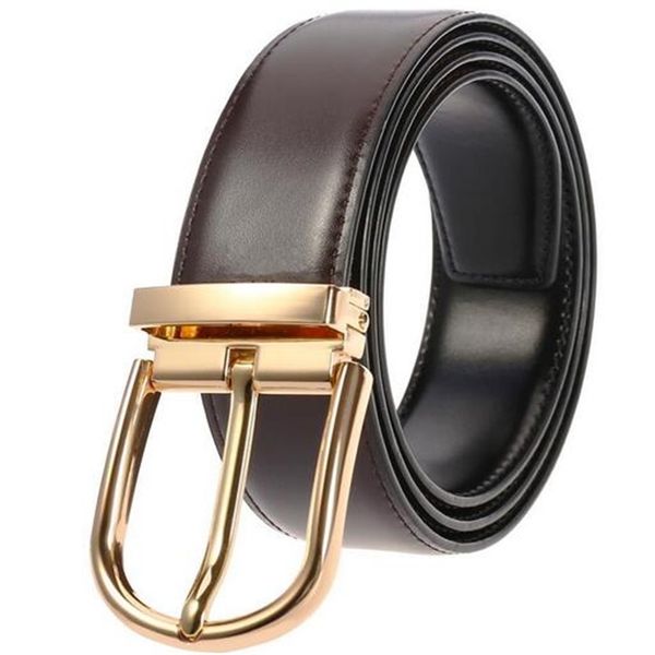 Luxury men's belts for men and women's top designers business reversible when fashion belt first cowhide013
