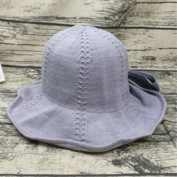

bowknot big brim basin fisherman versatile sunshade hat lady elegant beach hat