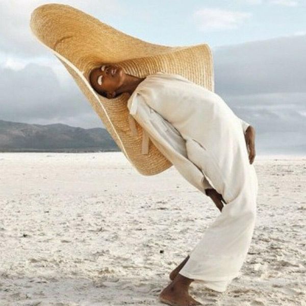 

stingy brim hats 2021 women lady sun vintage weaving straw hat wide cap foldable breathable for summer beach ie998, Blue;gray
