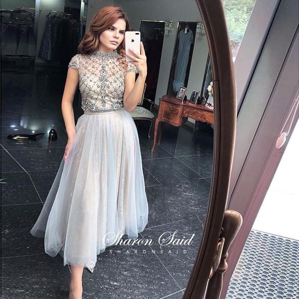

vintage lace grey dubai evening formal dresses long 2021 elegant arabic special occasion dress for women wedding party gowns, White;black