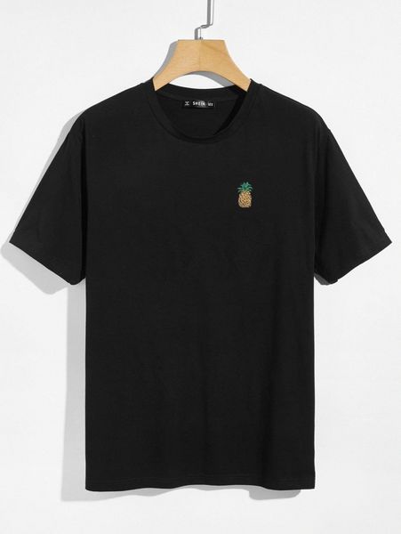 

men pineapple print t-shirt l3lg#, White;black