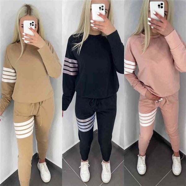 

women's tracksuits tracksuit women two piece set spring autumn clothes pullover + pants sweat suits female casual fitness jogg, Gray