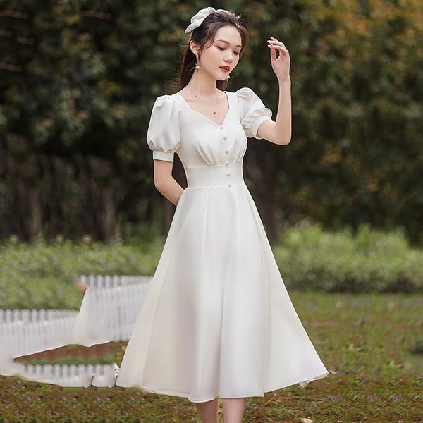 

ethnic clothing white buttons charming qipao v-neck lantern sleeve cheongsam temperament a-line prom party dress gown zipper long robe de so, Red