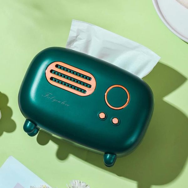 

tissue boxes & napkins retro radio model box kitchen home storage deskpaper holder vintage napkin case organizer ornament craft