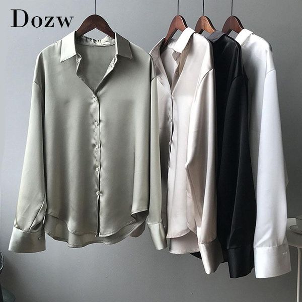 

solid elegant blouse women turn down collar casual office shirt female long sleeve korean ladies blusas mujer women's blouses & shirts, White