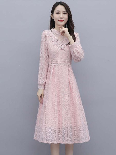 

casual dresses dress long sleeve lace with high waist and thin temperament j4oj, Black;gray
