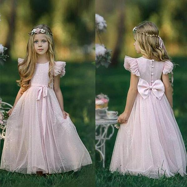 

real picture flower girls dress baby girl clothes lace flowers applique puffy tulle kids birthday gown custom made, White;blue