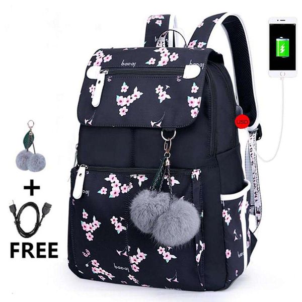 

designer schoolbagflower printing backpack school fashion high school bags for girl new 2021 kids bags teenage girls bookbag children school