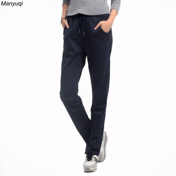 

women's pants & capris autumn slim fit casual long pant cotton women sporting trousers solid elastic waist female, Black;white