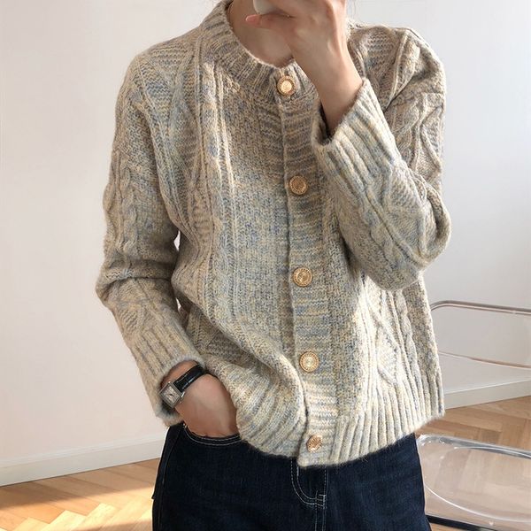 

women's suits & blazers autumn cardigans coat sweater casual single-breasted knit long sleeve femme outwear xhda, White;black