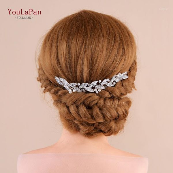 

youlapan hp251 wedding hair comb bridal headpiece for headband in silver rhinestone1