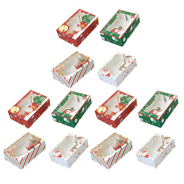 

gift wrap 12pcs christmas paper cake boxes cardboard biscuit candy packing