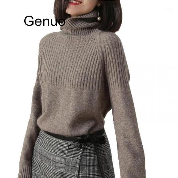 

women's sweaters vintage thicken striped women autumn winter turtleneck pullovers jumpers female korean knitted femme 2021, White;black