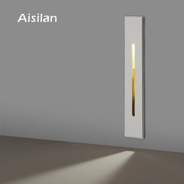 

aisilan outdoor or indoor 3w led step light ip65 waterproof stair wall underground lamp footlights human body sensation