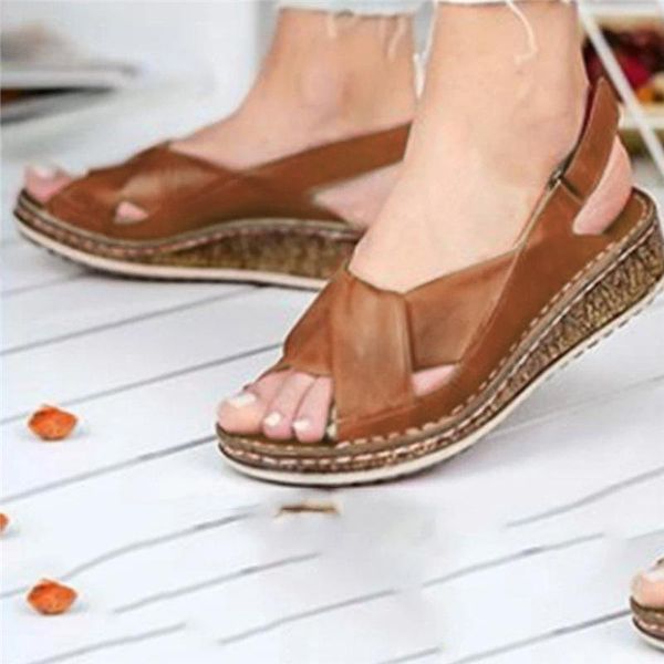 

women's ladies summer hollow out wedge buckle sandals casual shoes sandalias de verano para mujer fashion 2021, Black