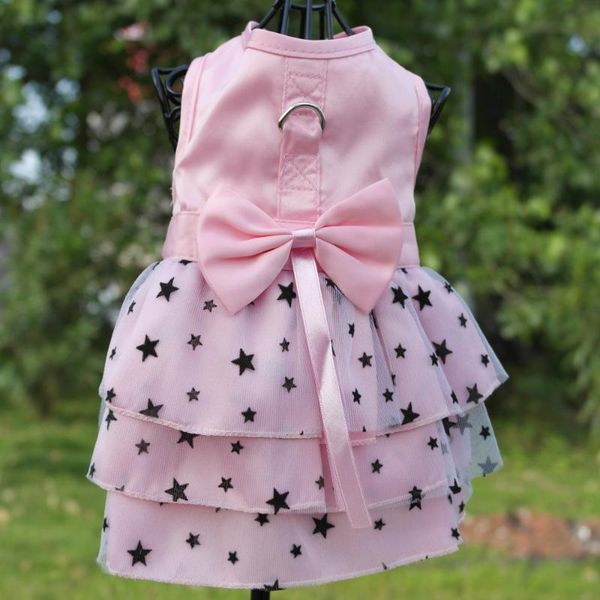 

dog apparel harness dress for dogs summer pink tulle chiffon pet puppy skirt clothes xxs xs s m l