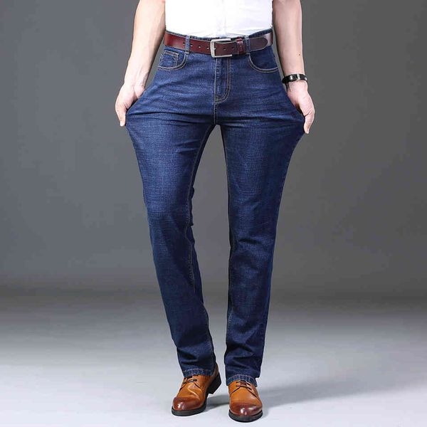 

fall and winter men's straight casual jeans fashion denim trousers male pant blue black colors optional 29-42