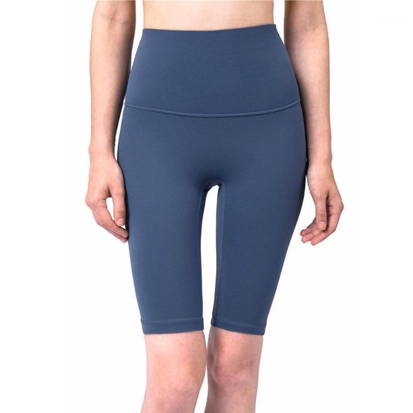 

naked-feels brushed fabric high waist yoga leggings short women 2021 bike shorts anti-sweat sports running femme outfit