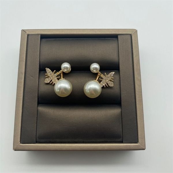 

special offer designer jewelry new bee size pearl earrings, brass fashion temperament, design, women's earrings u7o1, Silver