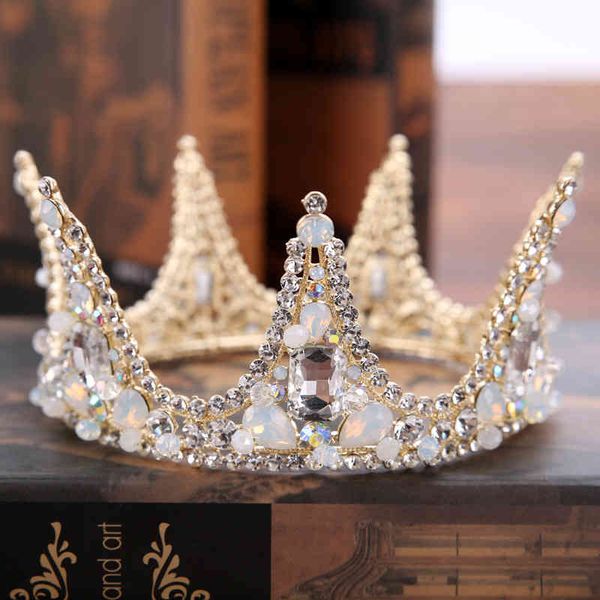 

wedding hair jewelry accessories alloy diamond bridal crown full dress band, Slivery;golden