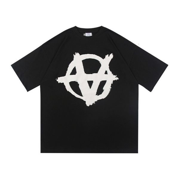 

men's t-shirts camiseta masculina feminina vetements clssico antiguerra t-shirts oversize 1:1 alta qualidade algodo s vtm 6bjo, White;black
