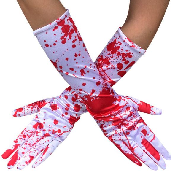 

bridal gloves 3pc/ lot white bloody cosplay long costume party finger halloween