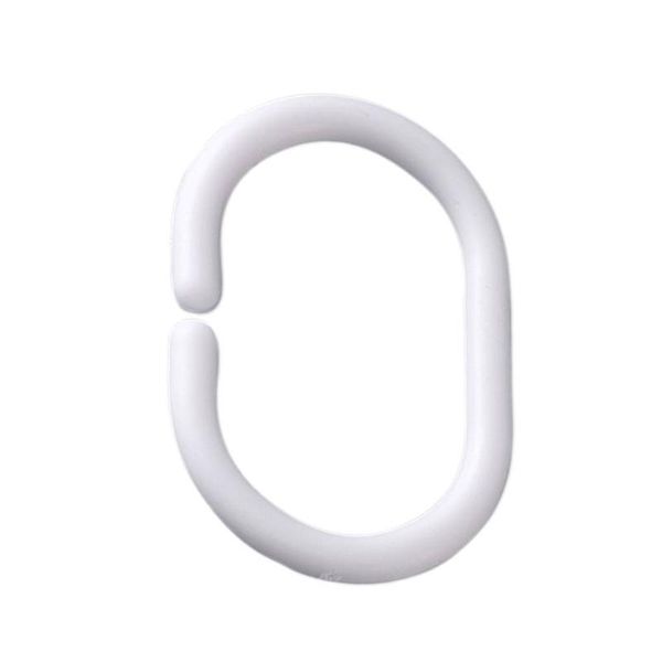 

other home decor 24pcs/set white plastic shower rod hook c shape bath drape ring loop bendable bathroom curtain hooks decorations