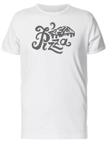 

pizza lettering with pizza men's tee -image by shutterstock, White;black