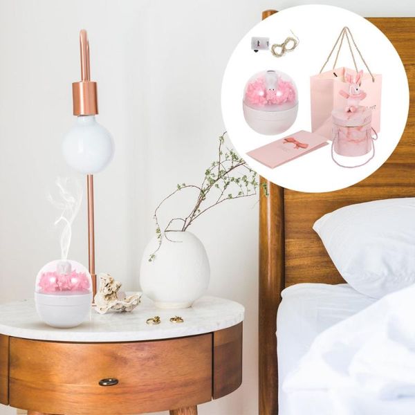 

set of souvenir plush doll humidifier present gift decorative flowers & wreaths