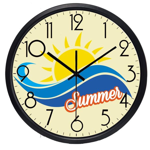 

wall clocks summer sun and waves clock creative brief living room