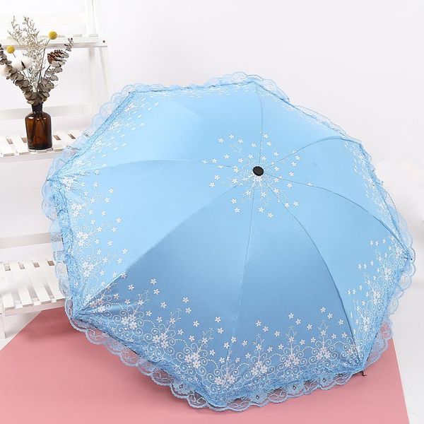 

umbrellas lace umbrella rain women windproof flower pattern kids wind resistant folding female paraguas plegable