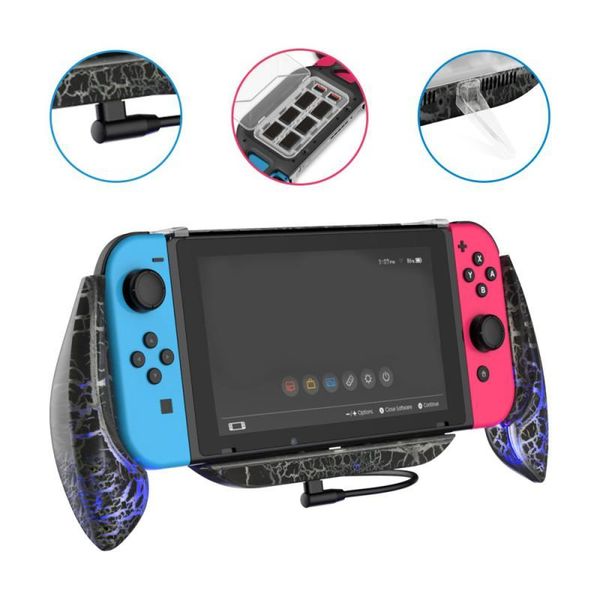

game controllers & joysticks for switch pro blue light hand grip case host console video vibration gamepad handle joystick charging
