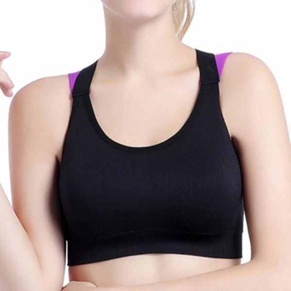 

lovely push up sports bra xl for women cross straps wireless padded comfy gym yoga underwear active wear workout fitness clothing, White;black