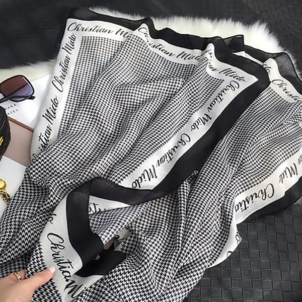 

scarves 2021 fashion summer women cotton scarf flower beach hijab shawls and wraps female foulard echarpe designer bandana, Blue;gray