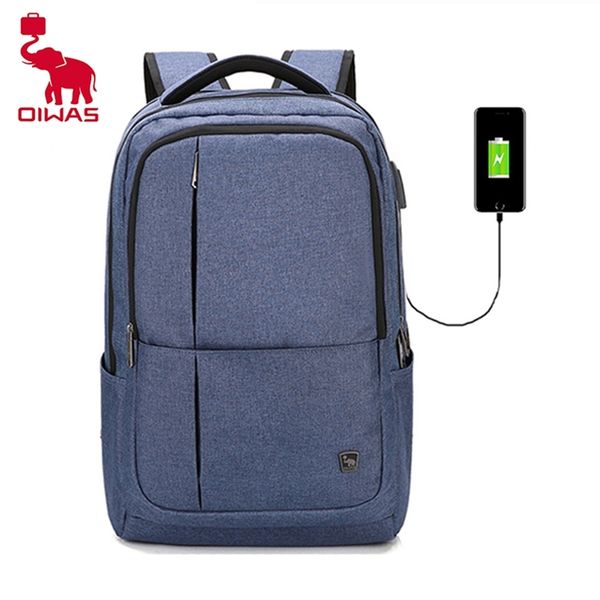 

oiwas men business backpack 17 inch lapbag large capacity waterproof fashion bags for male women notebook traveling 220309