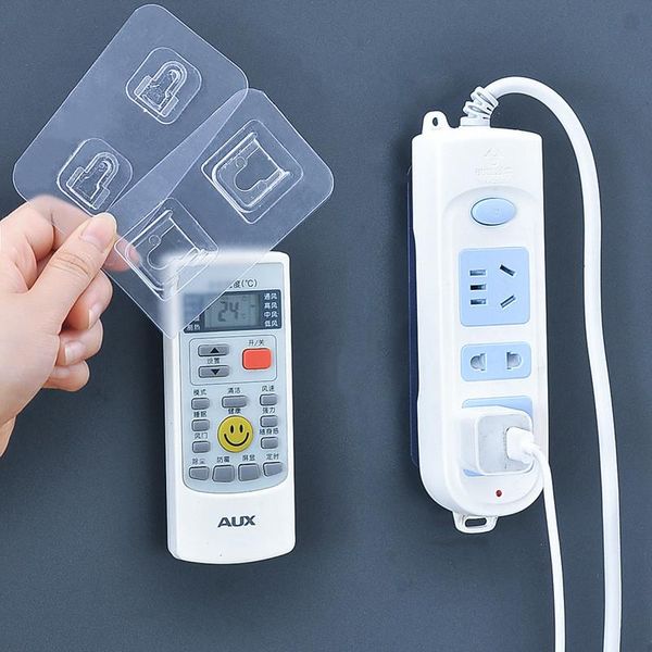 

hooks & rails double-sided adhesive wall hanger strong transparent suction cup sucker storage holder for kitchen bathroom