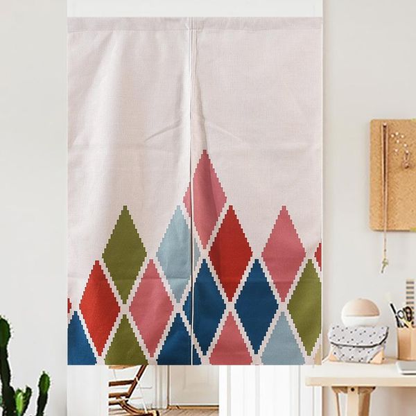 

curtain & drapes nordic modern geometric short kitchen cafe aztec diamond chevron simple style linen door room divider home decor