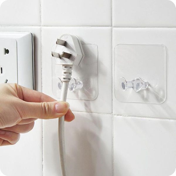 

hooks & rails 3pcs cable holder power plug socket hook rack hanger office home wall kitchen living room