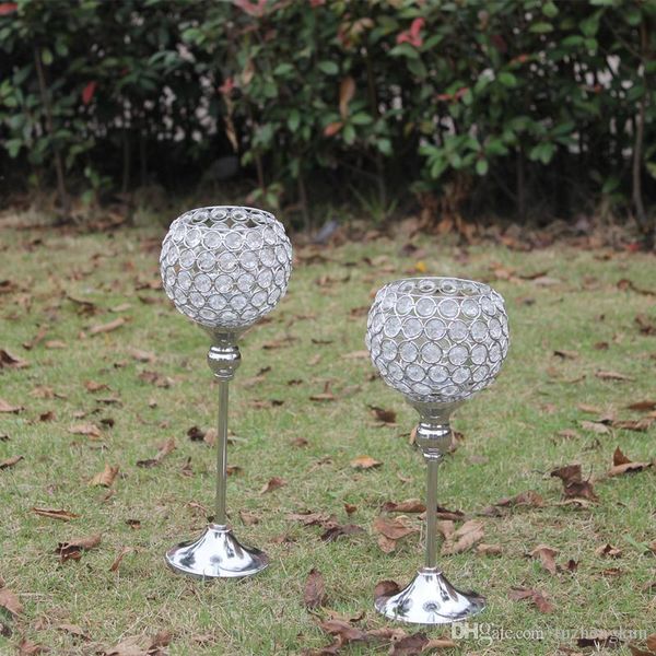 

party decoration ng metal silver plated candle holder with crystals. wedding candelabra/centerpiece decoration,1 set=2 pcs candles