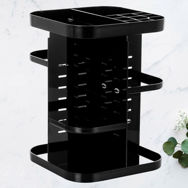 

storage boxes & bins 1pc dressing case acrylic rotating make-ups organizer cosmetic make for (black)