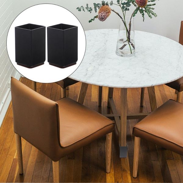 

mats & pads 2 pcs bed feet riser carbon steel chair leg cap moving table cover