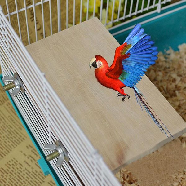 Другие поставки птиц T84F Pet Parrot Жуть игрушечные дерево висящие качели клетки птичья клетка Cocatiel