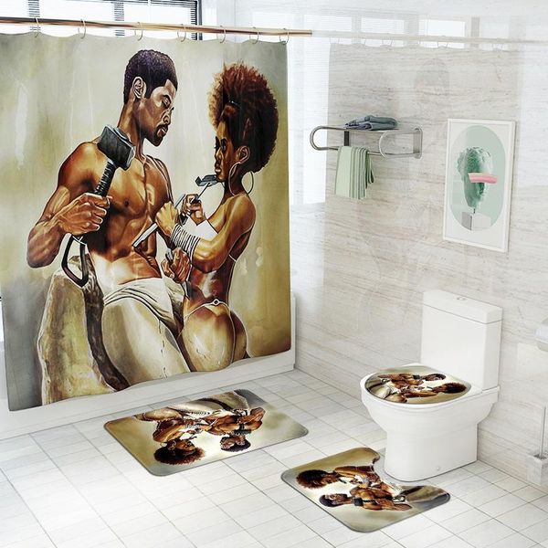 

retro style barh mat and shower curtain set bathroom toilet carpet seat cover microfiber memory foam bath mats
