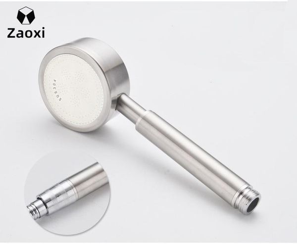 

stainless steel pressure shower head bathroom water saving boosting spray bath handheld z160 sets